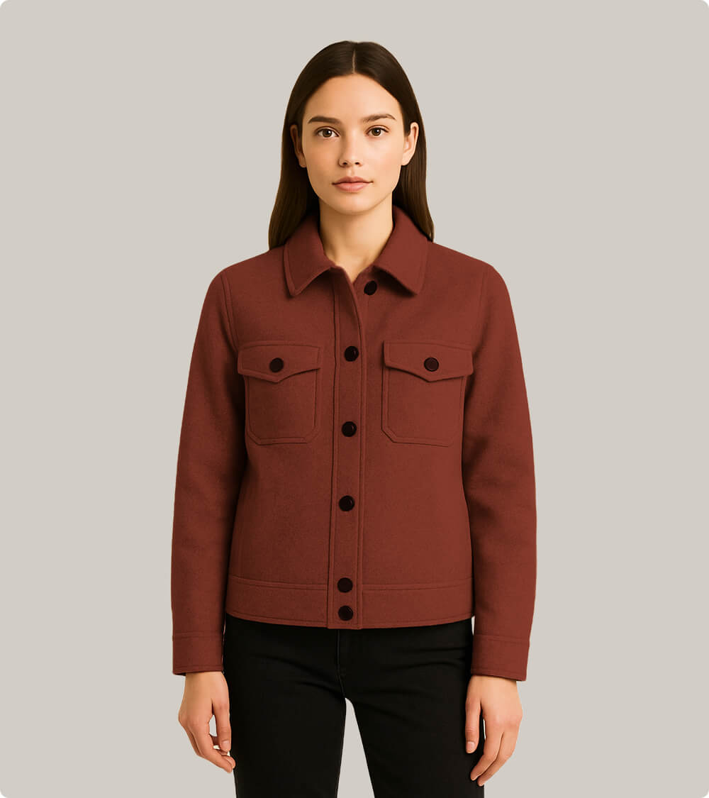 Wool Blend Shirt Jacket
