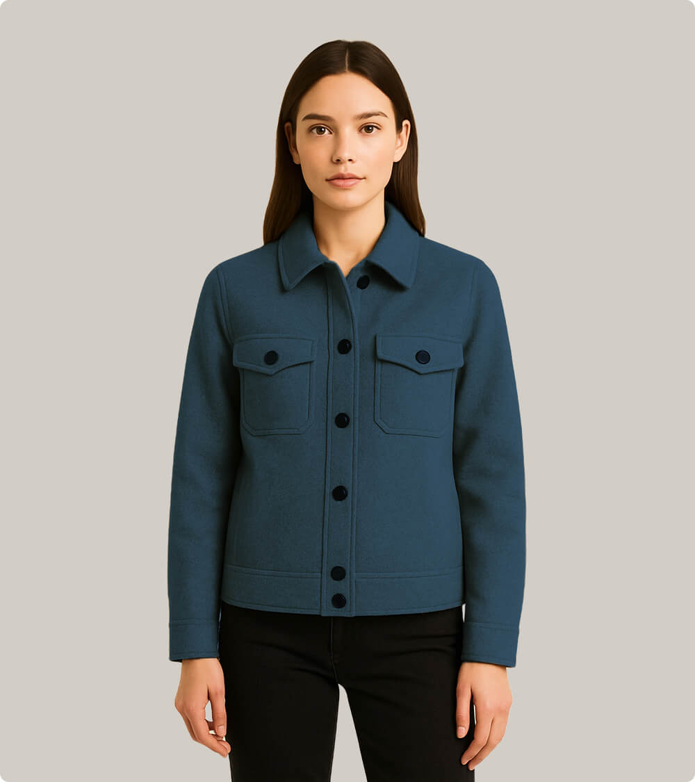 Wool Blend Shirt Jacket