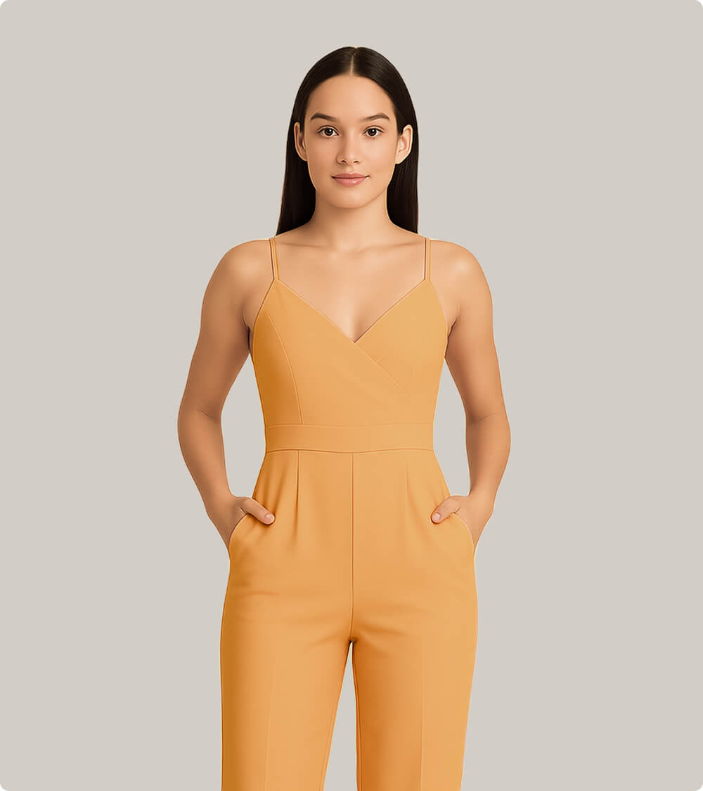 V-Neck Jumpsuit