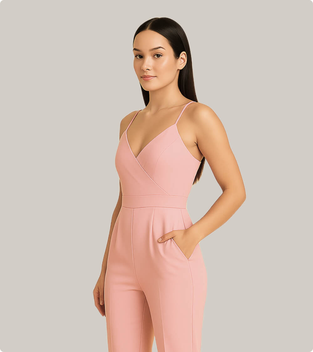 V-Neck Jumpsuit