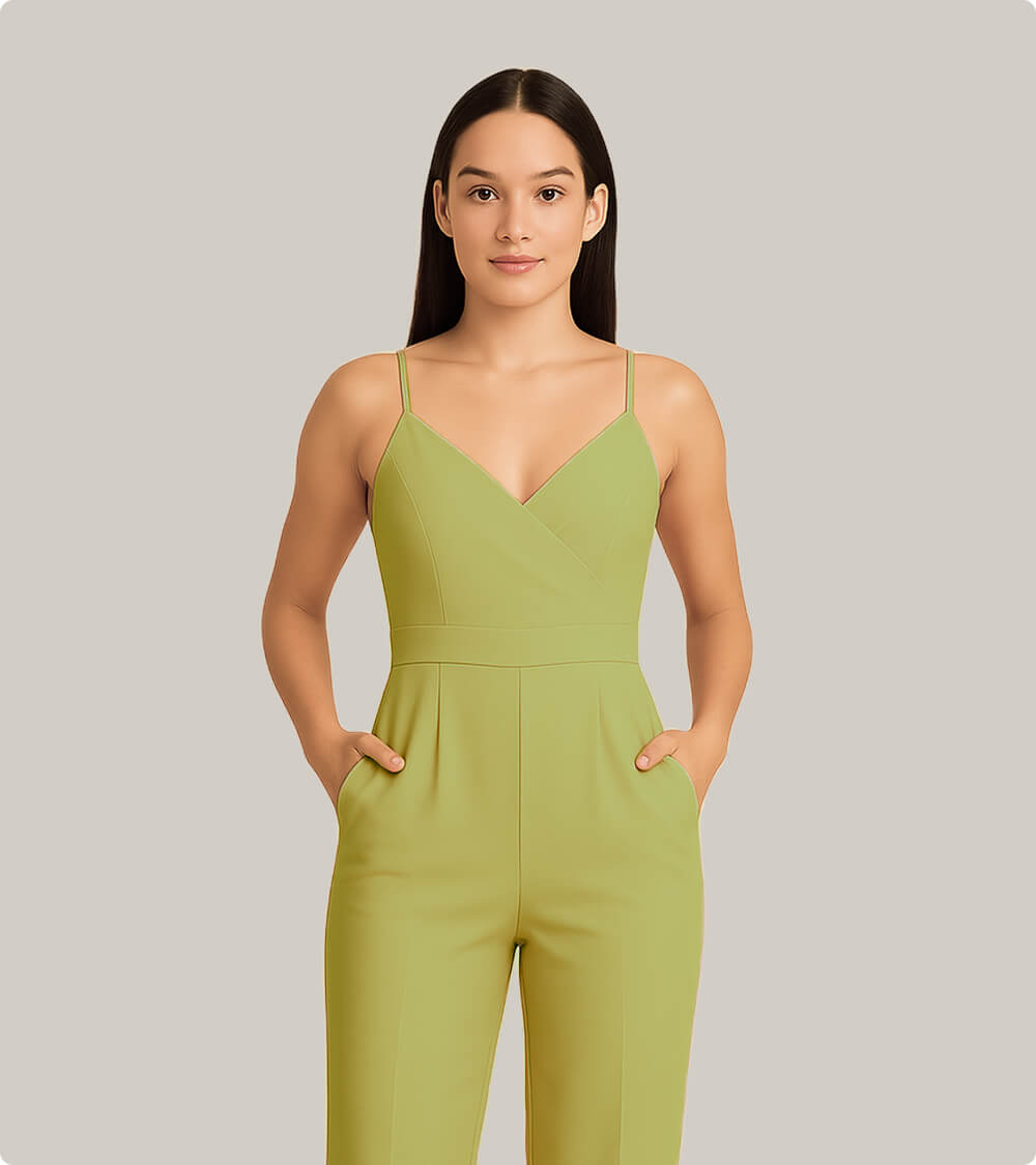 V-Neck Jumpsuit