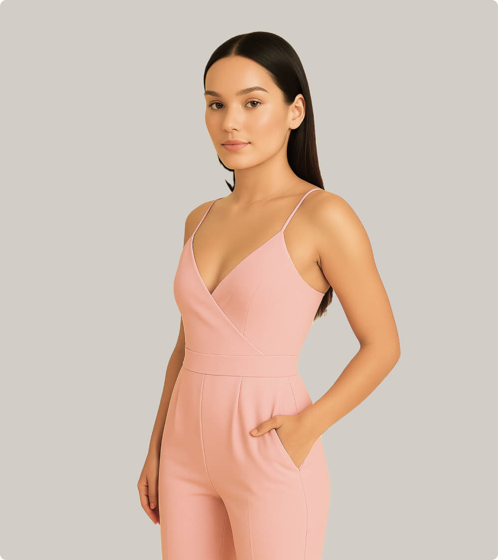 V-Neck Jumpsuit