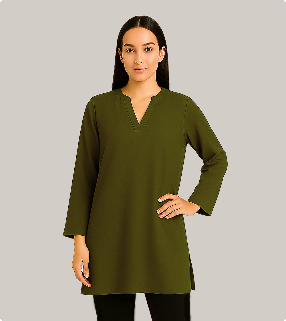 Straight-Cut Kurti Top