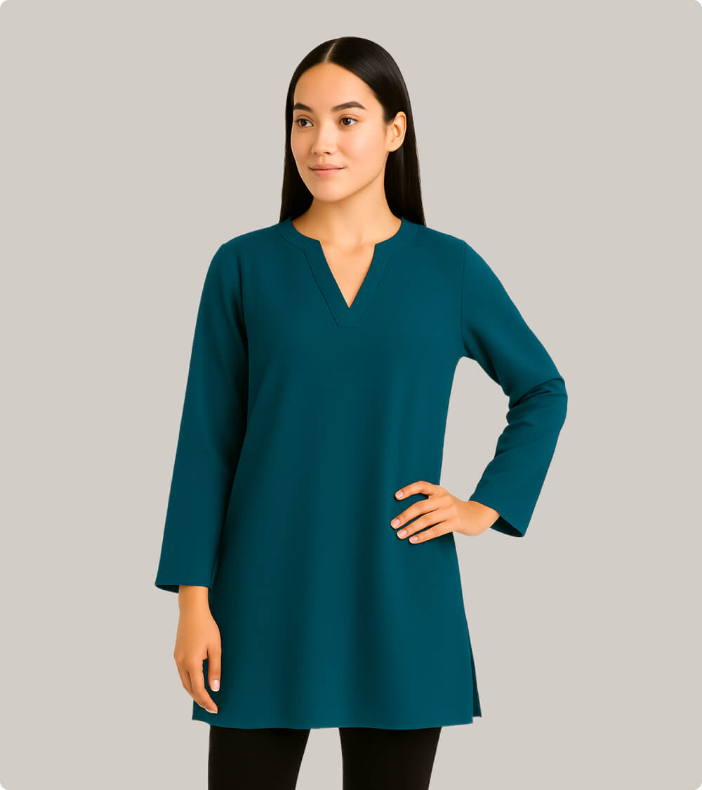 Straight-Cut Kurti Top