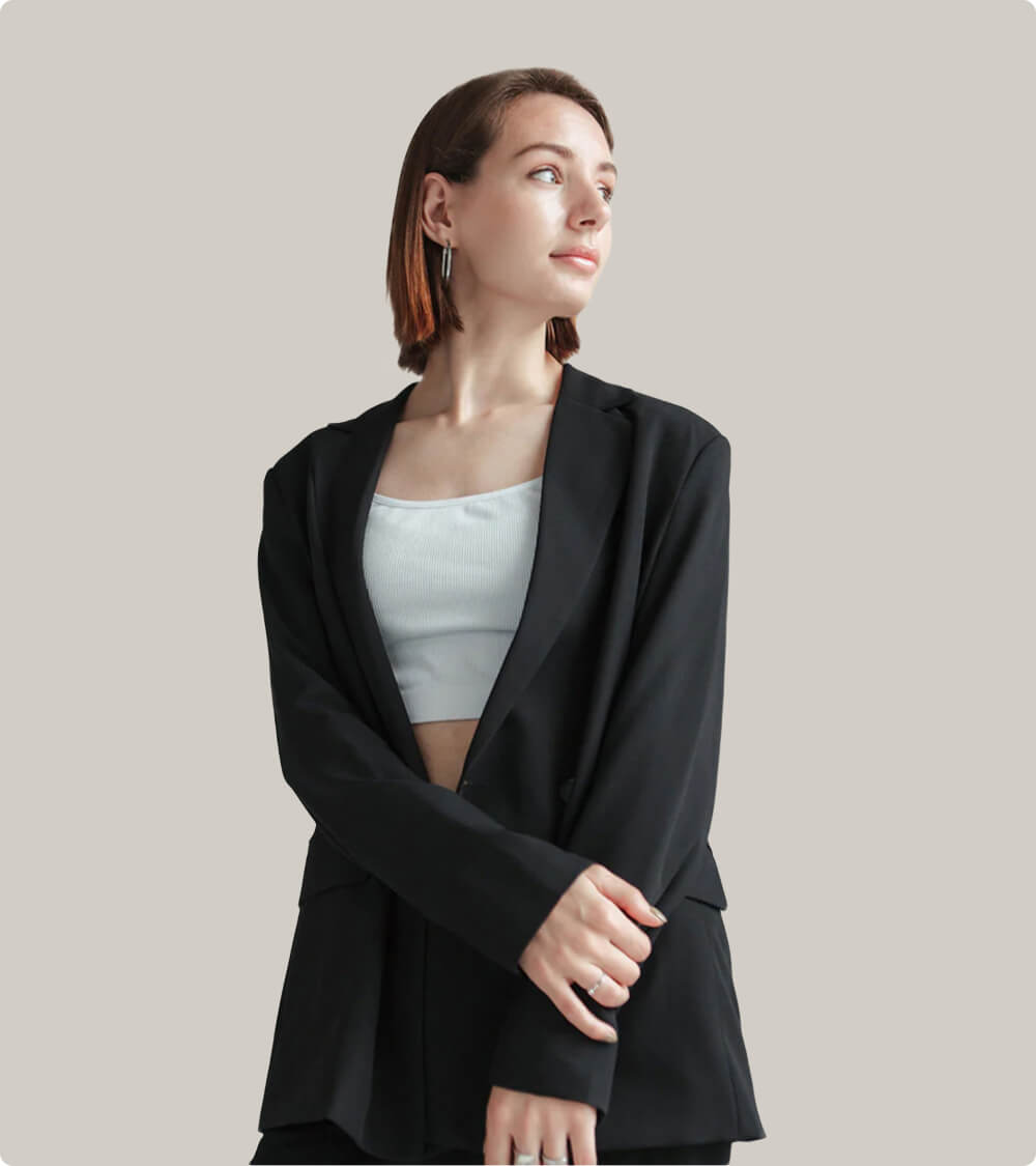Women Black Long Coat
