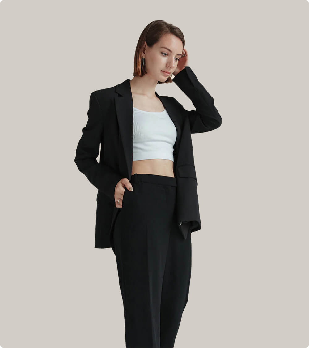 Women Black Long Coat