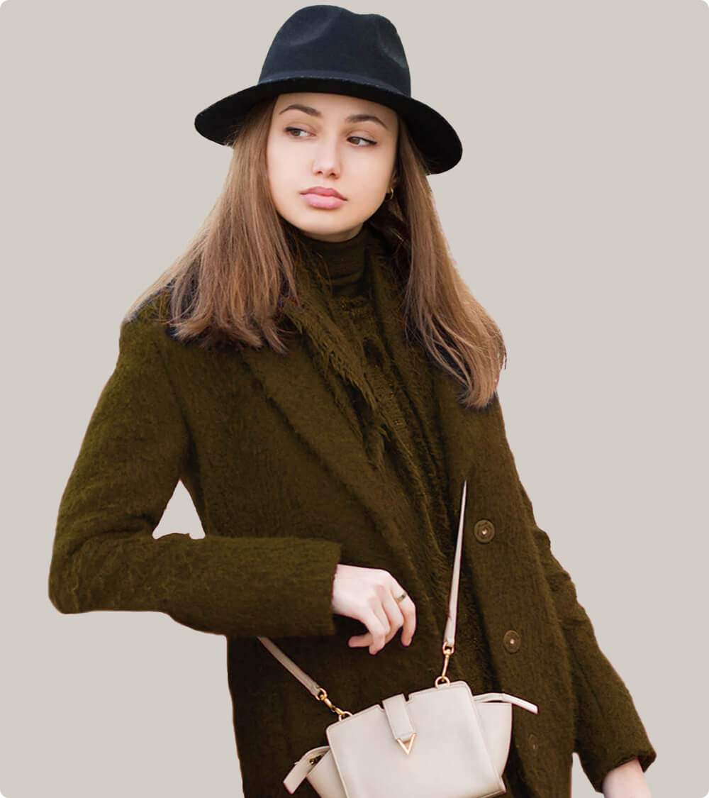 Women Black Longline Overcoat