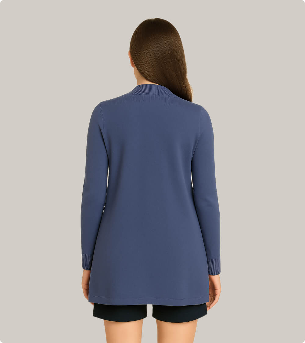 Long Open-Front Cardigan