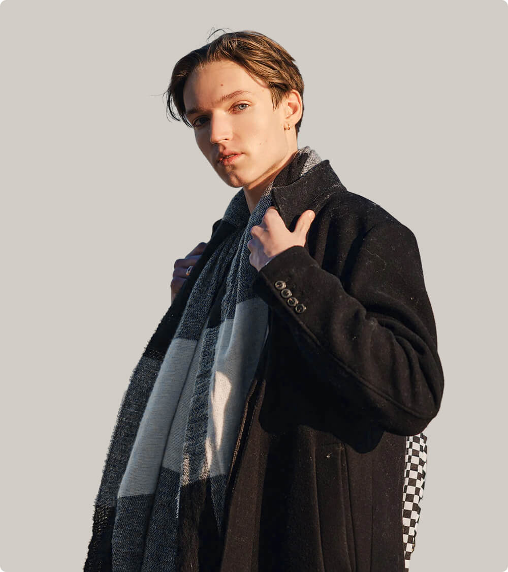 Men Black Long Coat