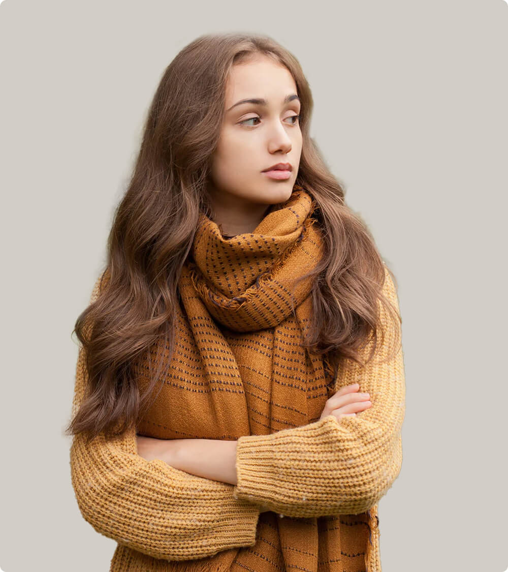 Brown Sweatshirt With Muffler