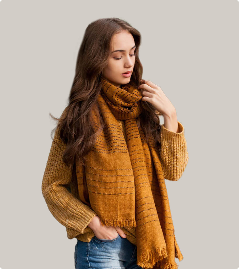 Brown Sweatshirt With Muffler