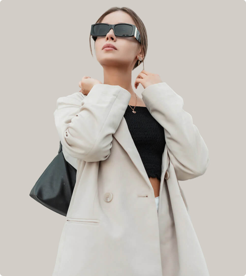 Black Blouson Crop Top